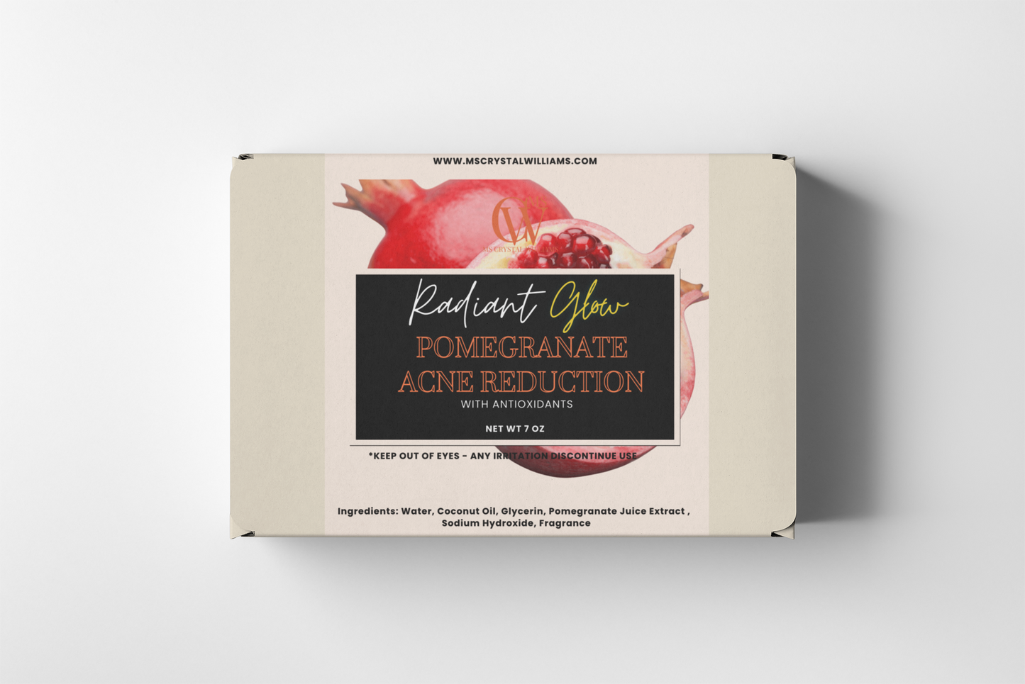 NEW! Radiant Glow Pomegranate Acne Reduction Soap w/ Antioxidants