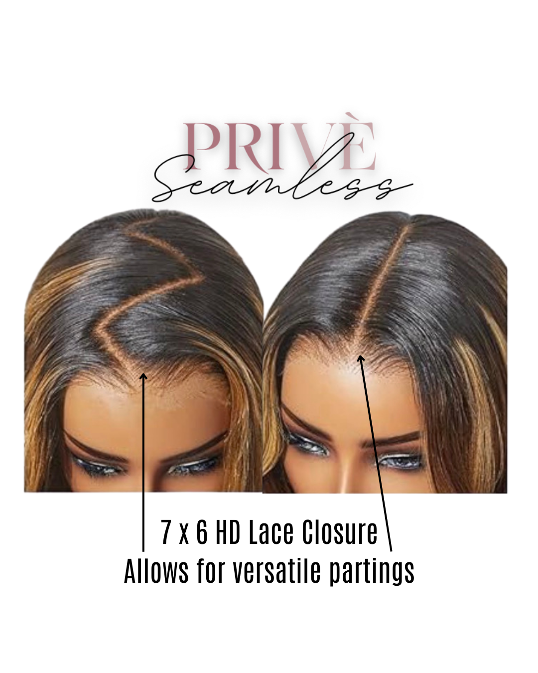 MAYA 2 -Natural Black- Seamless Privé Signature Glueless Unit 7x6 HD Lace, Loose Body Wave, 200% Density