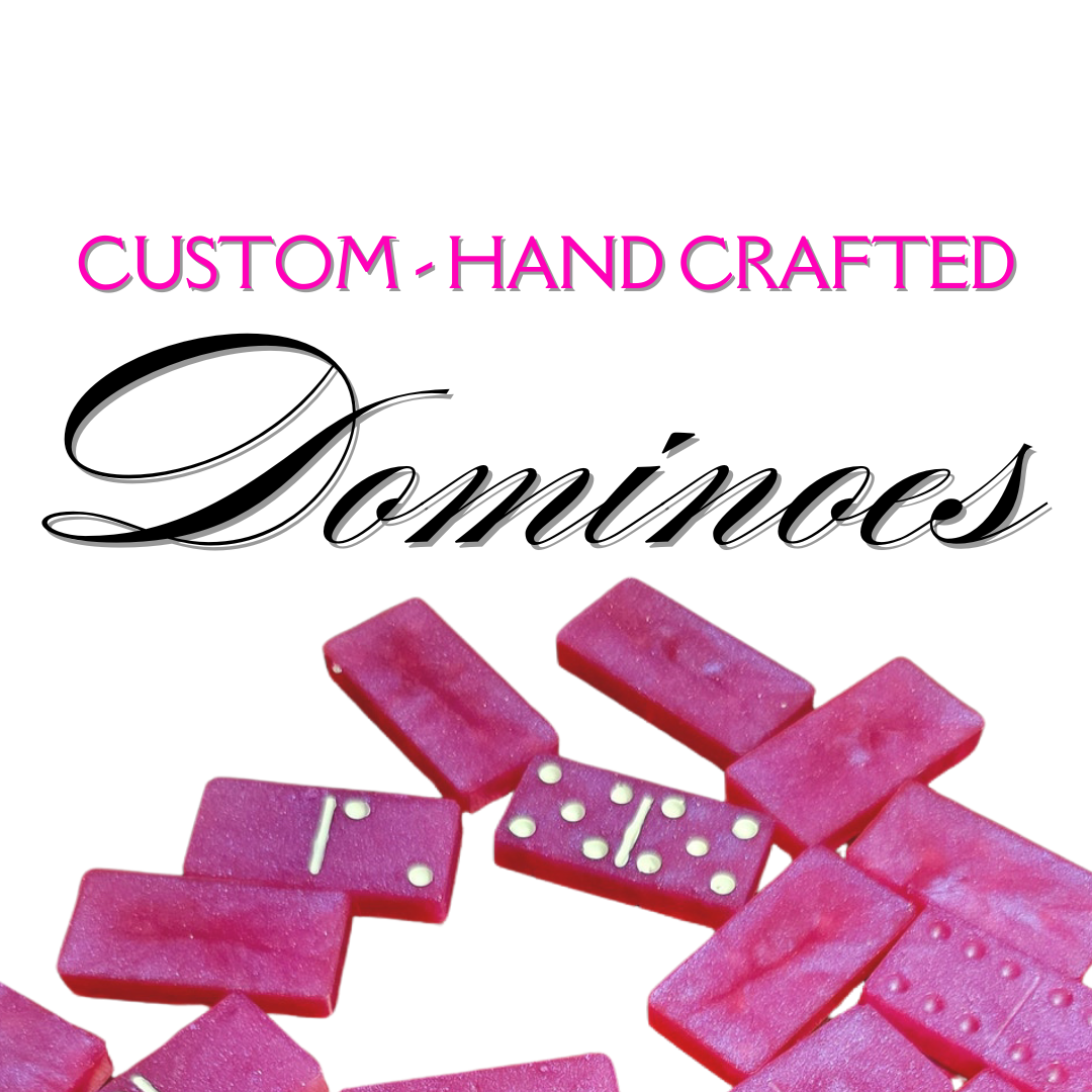 Custom epoxy resin cheapest dominos (SOLD)