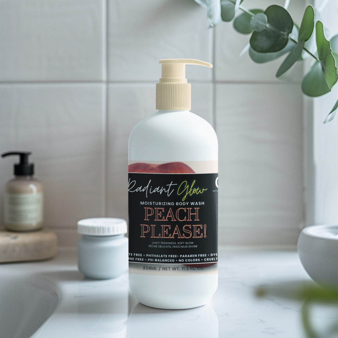 NEW! PEACH PLEASE- Radiant Glow Moisturizing Body Wash- 12oz