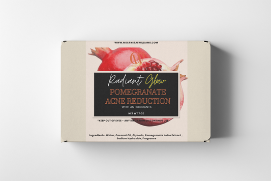 NEW! Radiant Glow Pomegranate Acne Reduction Soap w/ Antioxidants